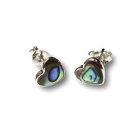 Abalone oorknopjes hart Abalone oorknopjes hart