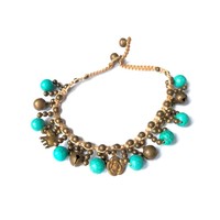Bohemian enkelbandje turquoise Bohemian enkelbandje turquoise