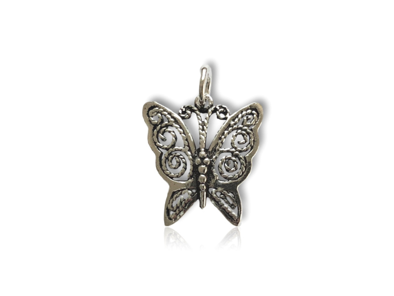 Zilveren hanger Vlinder Leelavadee Jewelry