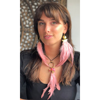 Feather festival ketting Pink Feather festival ketting Pink