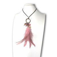 Feather festival ketting Pink Feather festival ketting Pink