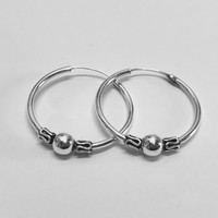 Bali hoops 22 mm zilver Bali hoops 22 mm zilver