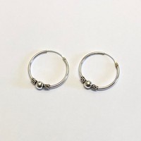 Bali hoops 22 mm zilver Bali hoops 22 mm zilver