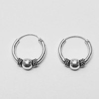 Bali hoops 12 mm zilver Bali hoops 12 mm zilver