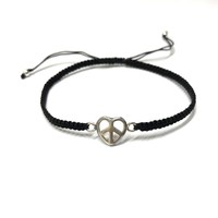 Bedel armbandje LOVE&PEACE - 925 zilver Bedel armbandje LOVE&PEACE - 925 zilver