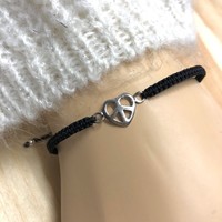 Bedel armbandje LOVE&PEACE - 925 zilver Bedel armbandje LOVE&PEACE - 925 zilver