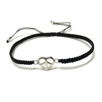 Bedel armbandje LOVE&PEACE - 925 zilver Bedel armbandje LOVE&PEACE - 925 zilver