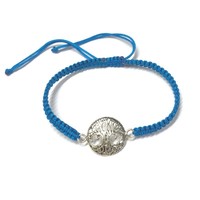Bedel armbandje Tree of life - blauw Bedel armbandje Tree of life - blauw