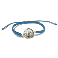 Bedel armbandje Tree of life - blauw Bedel armbandje Tree of life - blauw