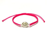Armbandje Shiva shell fluorroze Armbandje Shiva shell fluorroze
