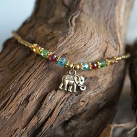 Enkelbandje Olifant goudkleurig Enkelbandje Olifant goudkleurig