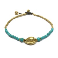 Enkelbandje schelpje Turquoise Enkelbandje schelpje Turquoise