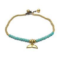 Enkelbandje walvis staart Turquoise Enkelbandje walvis staart Turquoise
