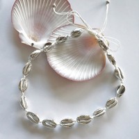 Choker ketting schelpjes zilver Choker ketting schelpjes zilver