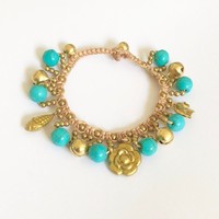 Bohemien armbandje turquoise Bohemien armbandje turquoise