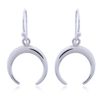 Zilveren oorbellen Crescent moon Zilveren oorbellen Crescent moon