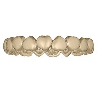 Goldplated ring stacked heart Goldplated ring stacked heart