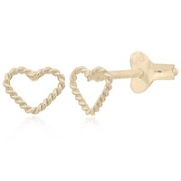 Oorbellen goldplated Lovely heart Oorbellen goldplated Lovely heart