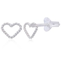 Zilveren oorbellen Lovely heart Zilveren oorbellen Lovely heart