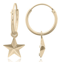 Goldplated oorbellen Star Goldplated oorbellen Star