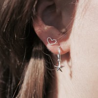 Zilveren oorbellen Lovely heart Zilveren oorbellen Lovely heart