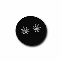 Zilveren oorknopjes Cannabis Zilveren oorknopjes Cannabis