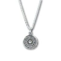 Zilveren ketting Flower mandala Zilveren ketting Flower mandala