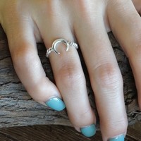 Zilveren ring Maan Zilveren ring Maan