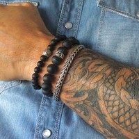 Kralen armband matte Agaat Kralen armband matte Agaat