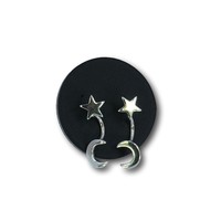 Zilveren earjacket Star and Moon Zilveren earjacket Star and Moon