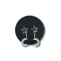 Zilveren earjacket Star and Moon Zilveren earjacket Star and Moon