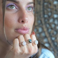 Zilveren ring Rozenkwarts Zilveren ring Rozenkwarts