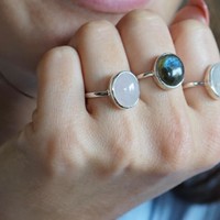 Zilveren ring Labradoriet Lily Zilveren ring Labradoriet Lily