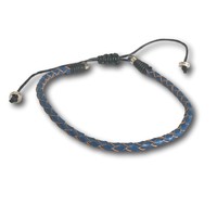 Enkelbandje leer blauw Enkelbandje leer blauw