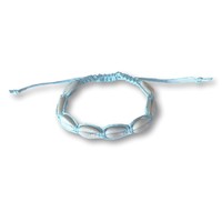 Armbandje schelpjes lichtblauw Armbandje schelpjes lichtblauw