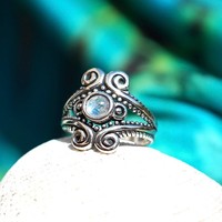 Zilveren ring Indira moonstone Zilveren ring Indira moonstone