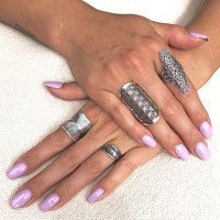 Zilveren Boho ring Feather Zilveren Boho ring Feather