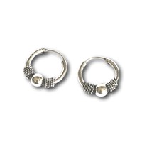 Bali hoops oorbellen 12 mm Java Bali hoops oorbellen 12 mm Java