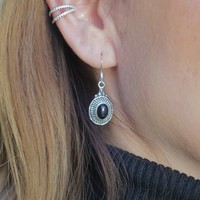 Zilveren oorbellen Black Onyx Zara Zilveren oorbellen Black Onyx Zara