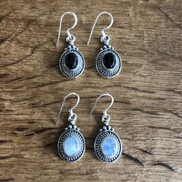 Zilveren oorbellen Black Onyx Zara Zilveren oorbellen Black Onyx Zara