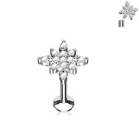 Piercing shiny silver star Piercing shiny silver star