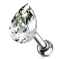 Piercing shiny teardrop druppelvorm Piercing shiny teardrop druppelvorm
