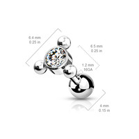 Piercing zirkonia small triangle dot Piercing zirkonia small triangle dot