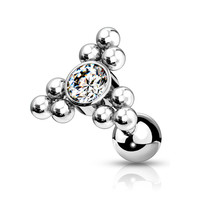 Piercing zirkonia big triangle dot Piercing zirkonia big triangle dot