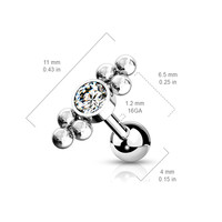 Piercing zirkonia and dot Piercing zirkonia and dot