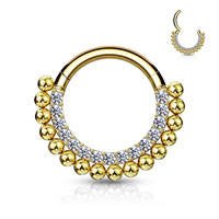 Piercing sparkling hoop goldy Piercing sparkling hoop goldy