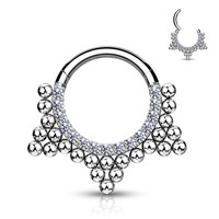 Piercing sparkling dot hoop silvy Piercing sparkling dot hoop silvy