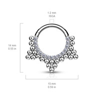 Piercing sparkling dot hoop silvy Piercing sparkling dot hoop silvy