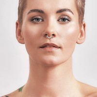 Piercing sparkling dot hoop silvy Piercing sparkling dot hoop silvy