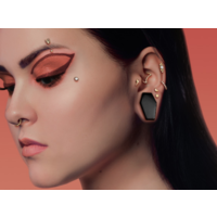 Piercing zirkonia and dot Piercing zirkonia and dot